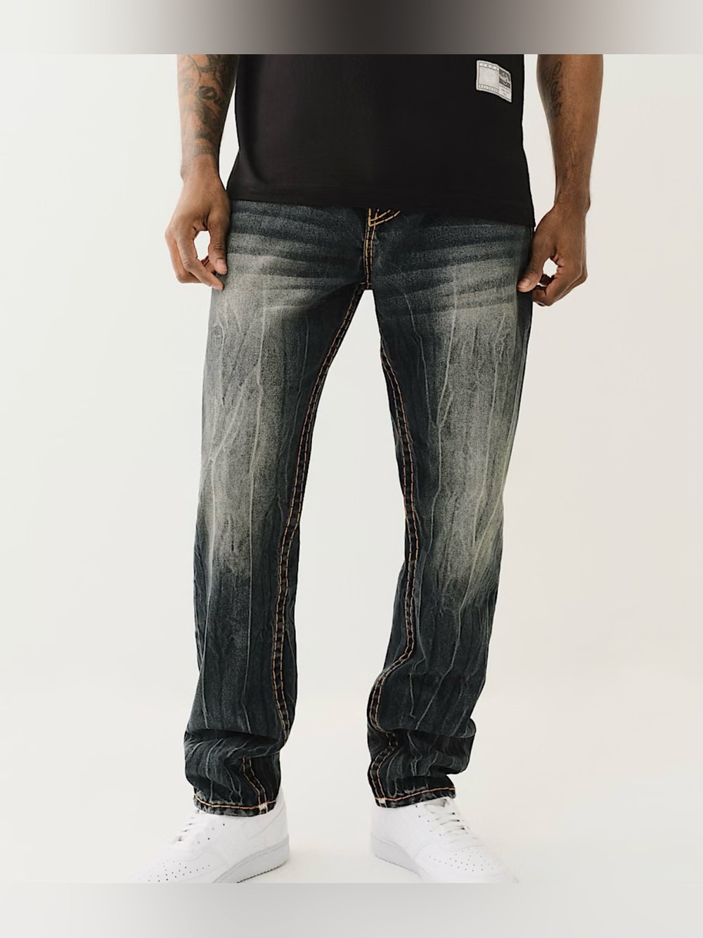 💥Men’s True Religion Rocco Quad Logo Super T Skinny Jeans💥 - Picture 5 of 7